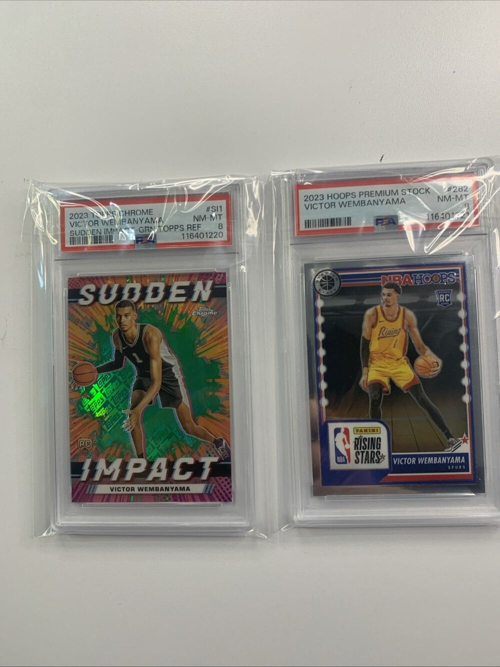 Victor Wembanyama PSA Graded 8 Rookie Cards Lot Of 2